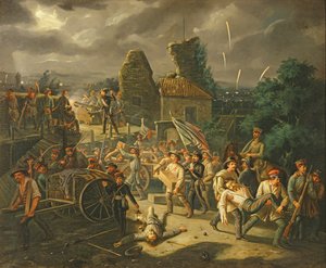La defensa y evacuación de la Rocchetta de Agostino Bettazzi